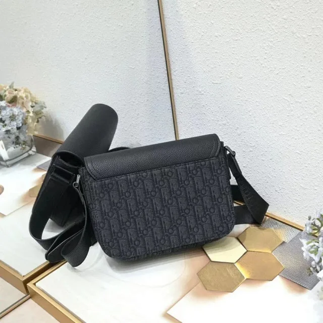 Dior Crossbody Bags Oblique-pattern flap bag with buckle closure product detail image 8
