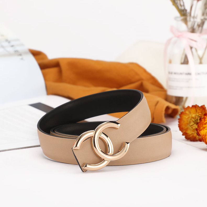 Chanel Belts Interlocking CC buckle belt — B- 3 Apricot Color