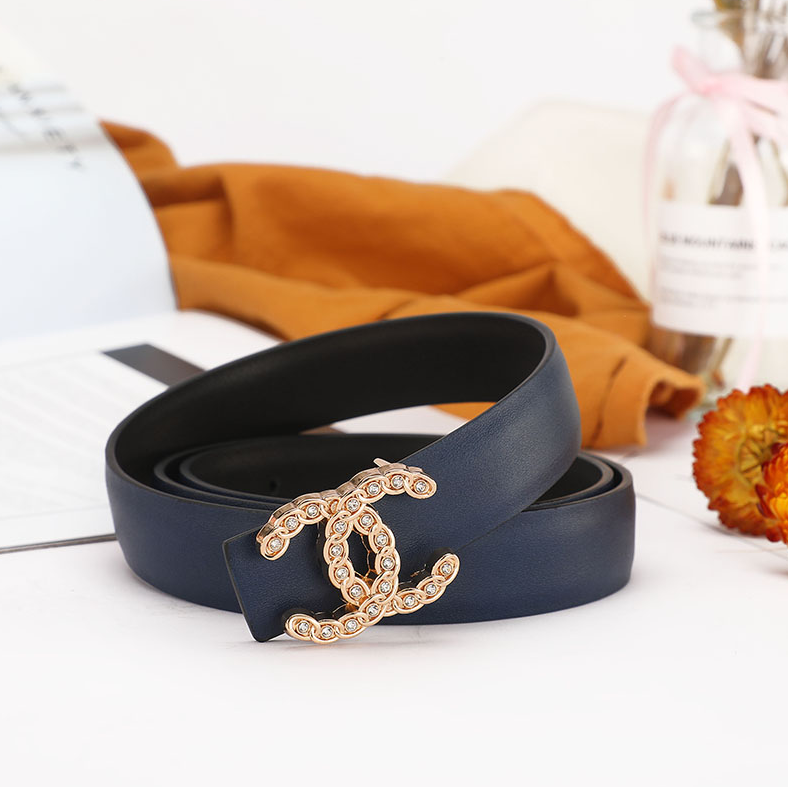 Chanel Belts Interlocking CC buckle belt — C- 2 blue