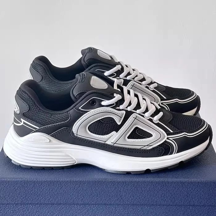 Dior B23 Low White Black Sneakers Chunky Sneakers - 14