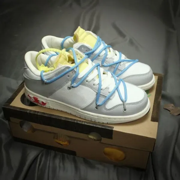 Off-White Nike Dunk Low Industrial Pink Sneakers - 4