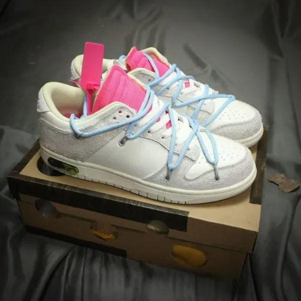 Off-White Nike Dunk Low Industrial Pink Sneakers - 9