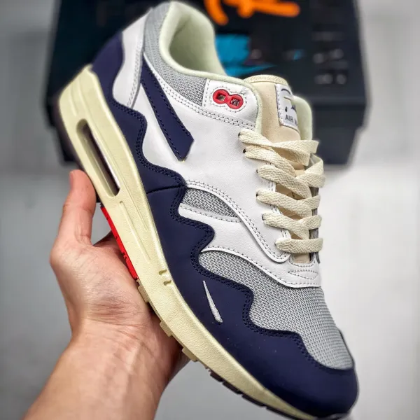 Nike Air Max 1 Royal Blue Gray Sneakers Running Shoes - 18