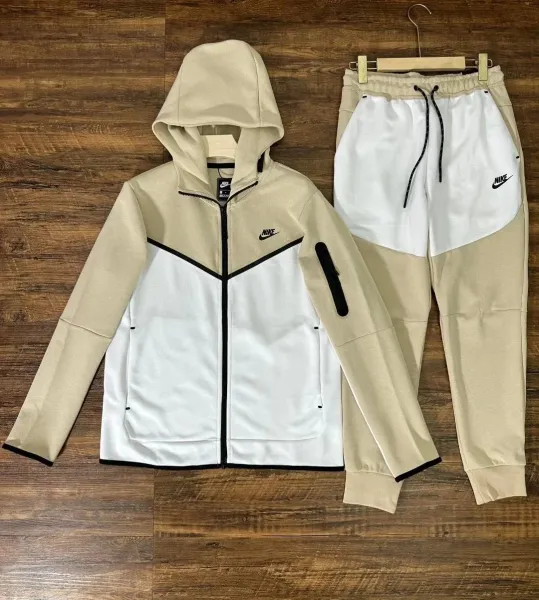 Nike Tech Fleece Hoodie and Joggers Set Red - 4