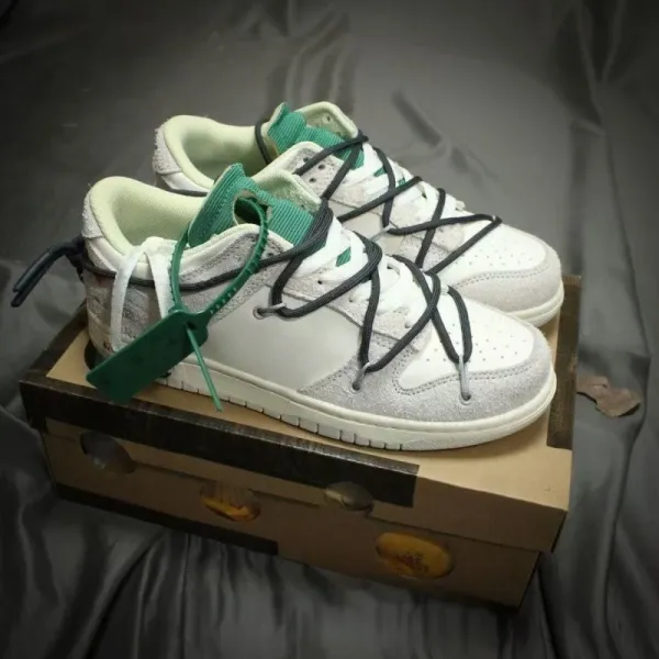 Off-White Nike Dunk Low Industrial Pink Sneakers - 3