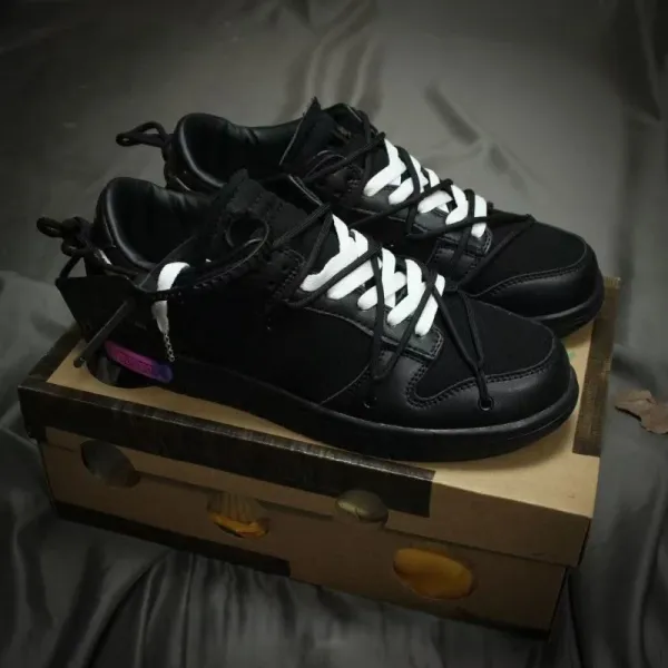 Off-White Nike Dunk Low Industrial Pink Sneakers - 2