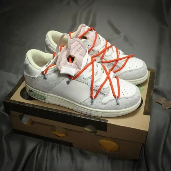 Off-White Nike Dunk Low Industrial Pink Sneakers - 6