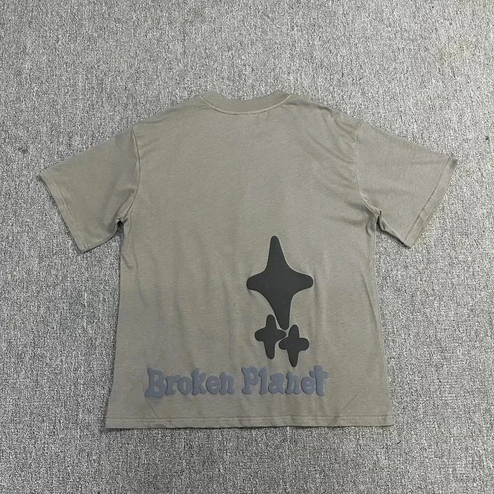 Broken Planet Space Trails Graphic T-Shirt Army Green - 7