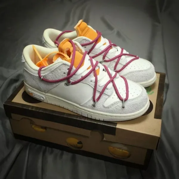 Off-White Nike Dunk Low Industrial Pink Sneakers - 8