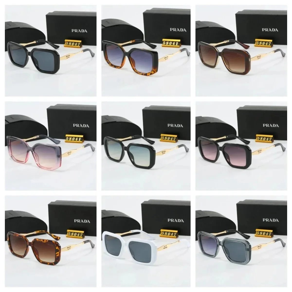 Prada Black Square Sunglasses
