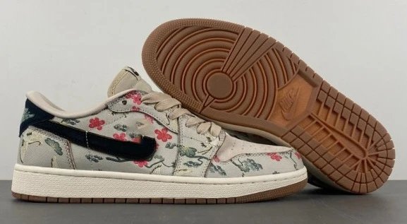 Travis Scott x Air Jordan 1 High OG Mocha Sneakers Basketball Shoes - 13