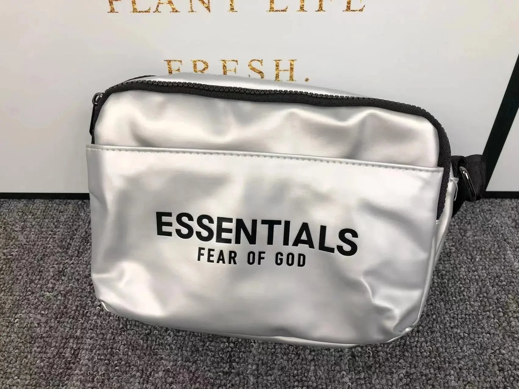 Fear of God Essentials Black Nylon Backpack - 5