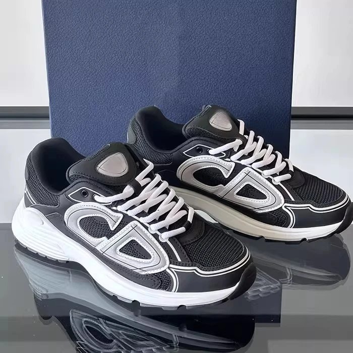 Dior B23 Low White Black Sneakers Chunky Sneakers - 16