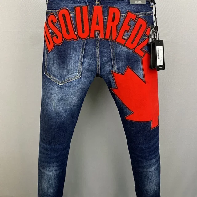 Dsquared2 Jeans Distressed paint-splatter slim-fit product detail image 2