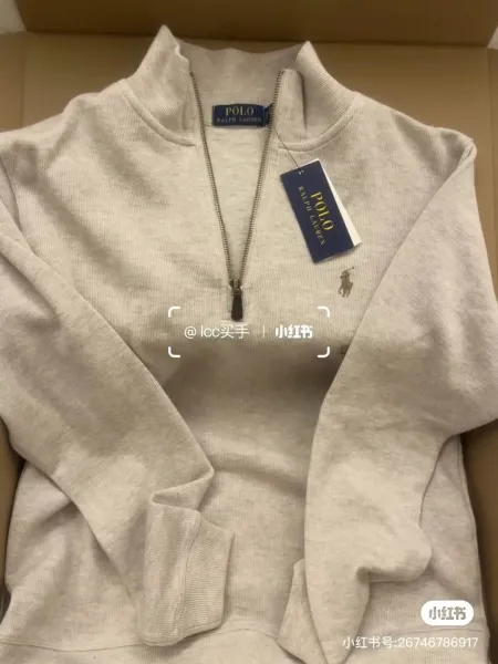 Ralph Lauren Polo Quarter-Zip Sweater Forest Green - 2