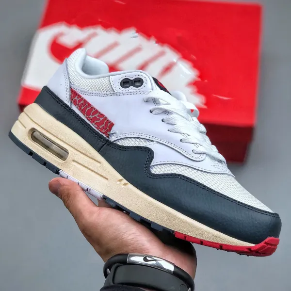 Nike Air Max 1 Royal Blue Gray Sneakers Running Shoes - 5
