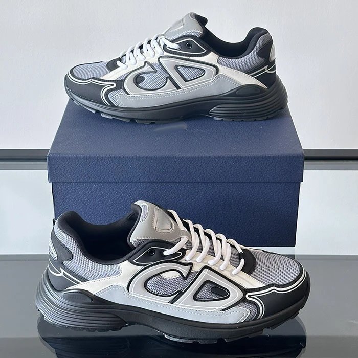 Dior B23 Low White Black Sneakers Chunky Sneakers - 11