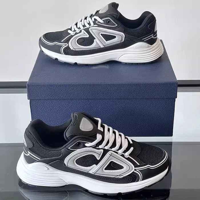 Dior B23 Low White Black Sneakers Chunky Sneakers - 17