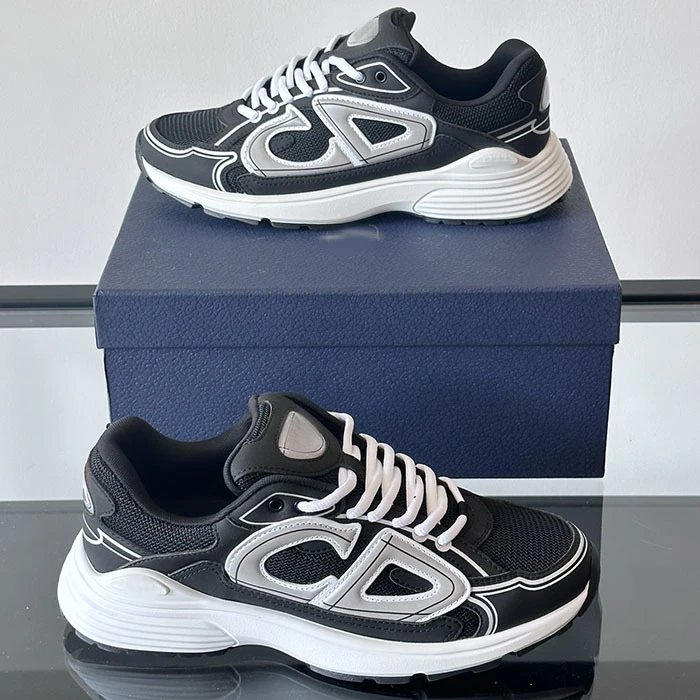 Dior B23 Low White Black Sneakers Chunky Sneakers - 4