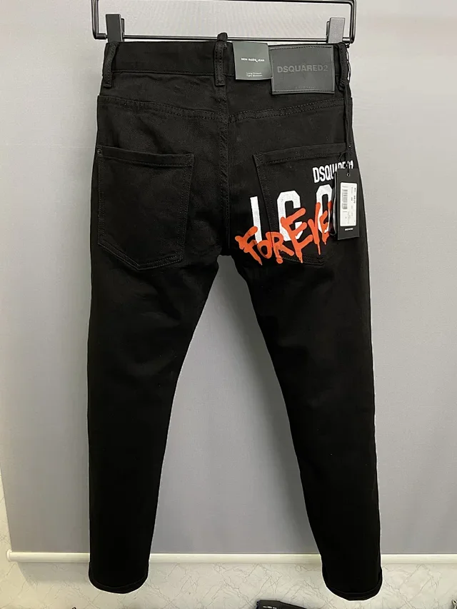 Dsquared2 Jeans Distressed paint-splatter slim-fit product detail image 5