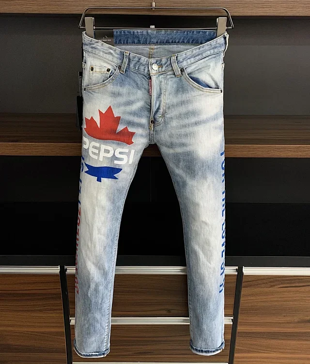Dsquared2 Jeans Distressed paint-splatter slim-fit product detail image 6