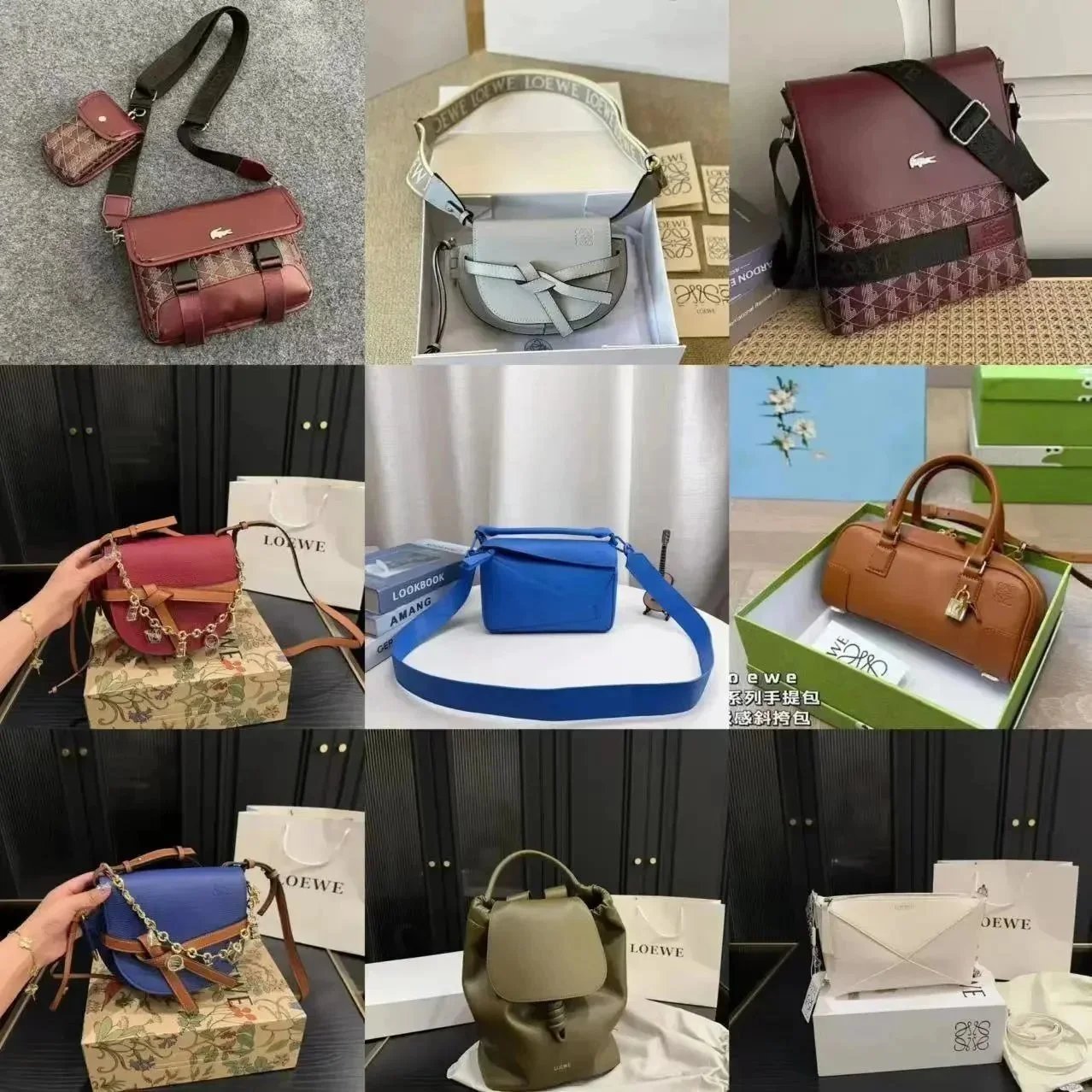 Lacoste and Loewe Bags [40 styles]
