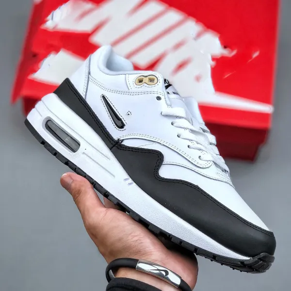 Nike Air Max 1 Royal Blue Gray Sneakers Running Shoes - 4