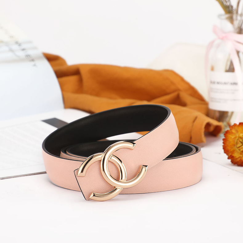 Chanel Belts Interlocking CC buckle belt — B- 4 pink