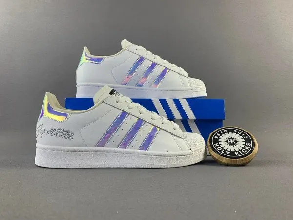 Adidas Originals Superstar Black White Sneakers - 5