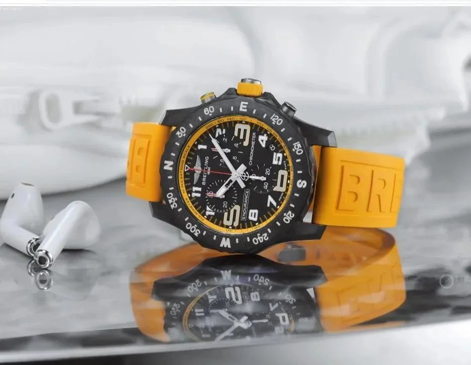 Breitling Navitimer Chronograph White Red Dial Mechanical Watch Watches - 9