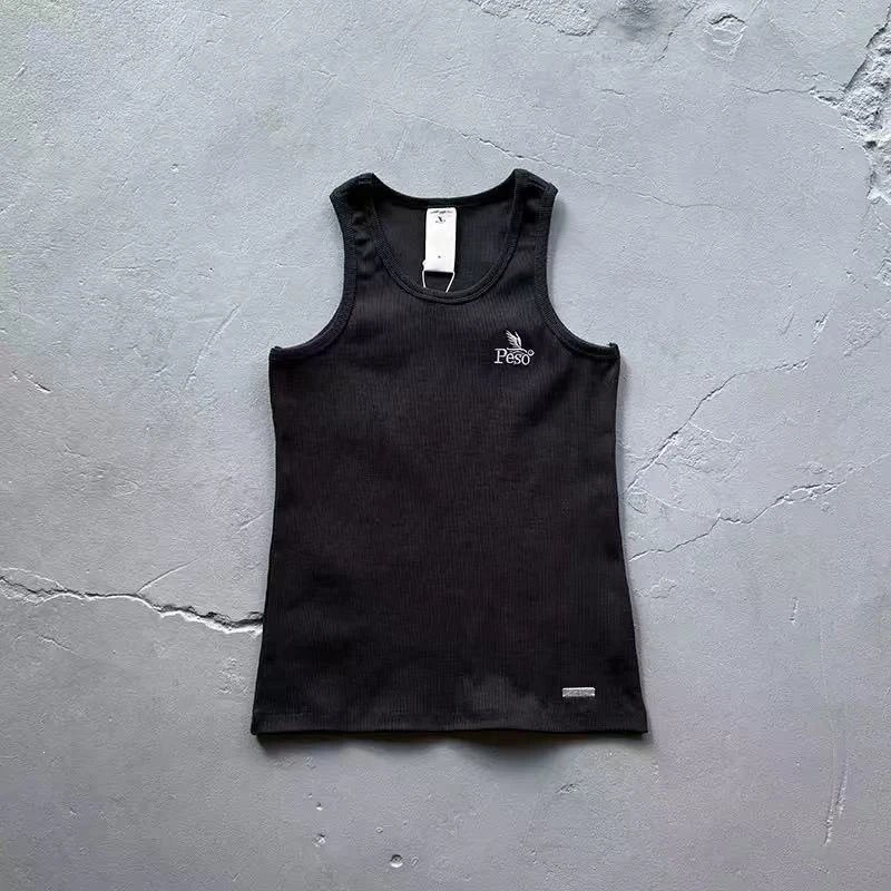 Gymshark Ribbed Tank Top Black Vest-Top - 13