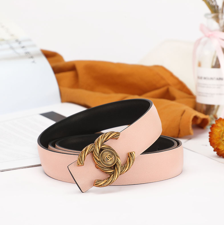 Chanel Belts Interlocking CC buckle belt — A- 3 pink