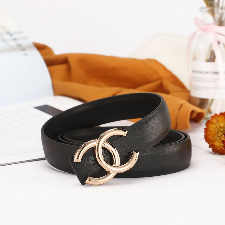 Chanel Belts Interlocking CC buckle belt — B- 5 black