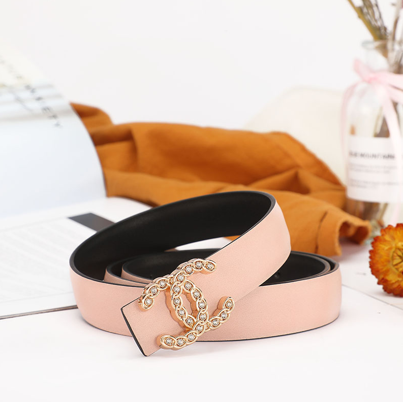 Chanel Belts Interlocking CC buckle belt — C- 3 Pink