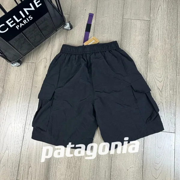 Patagonia Trespasser Cargo Shorts Black with Purple Webbing - 9