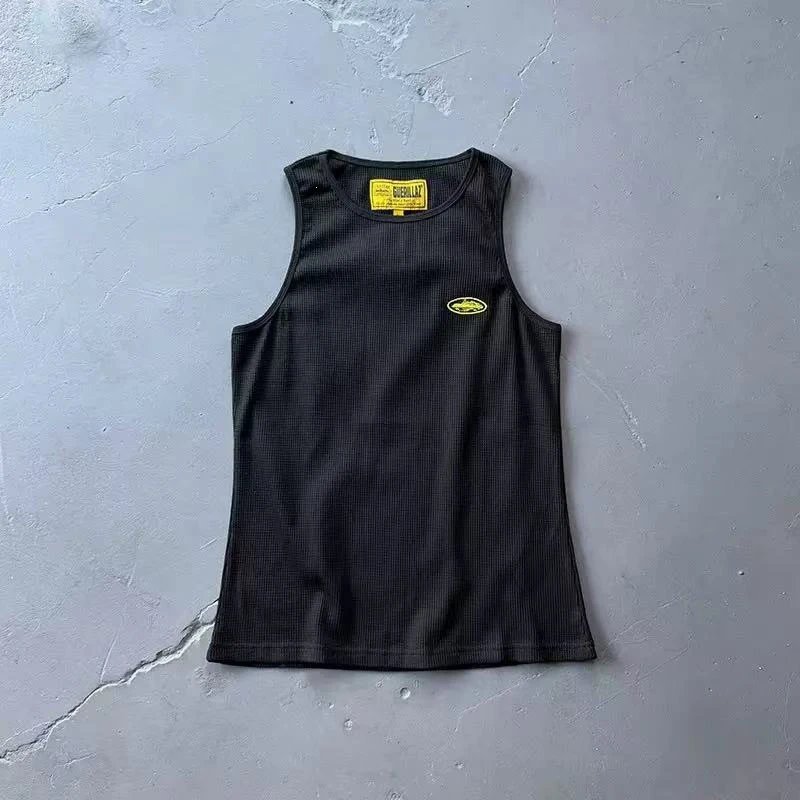 Gymshark Ribbed Tank Top Black Vest-Top - 11