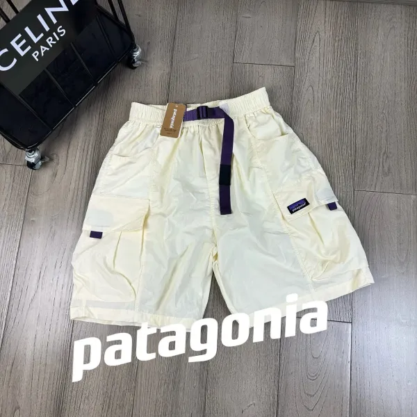 Patagonia Trespasser Cargo Shorts Black with Purple Webbing - 5
