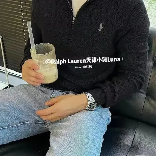 Ralph Lauren Polo Quarter-Zip Sweater Forest Green - 4
