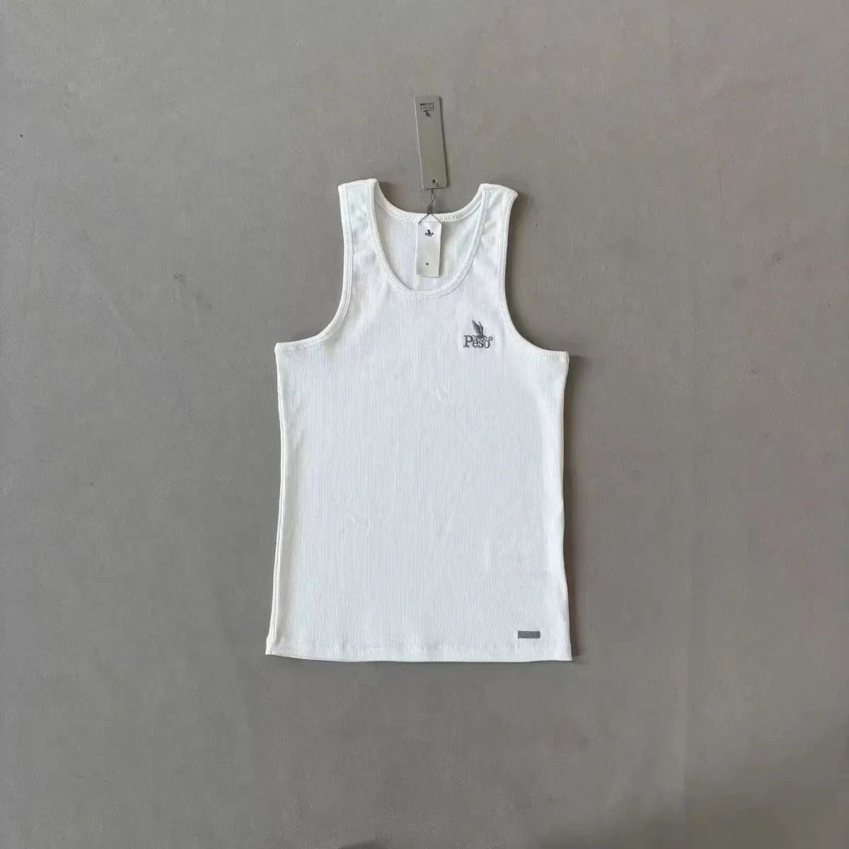 Gymshark Ribbed Tank Top Black Vest-Top - 12