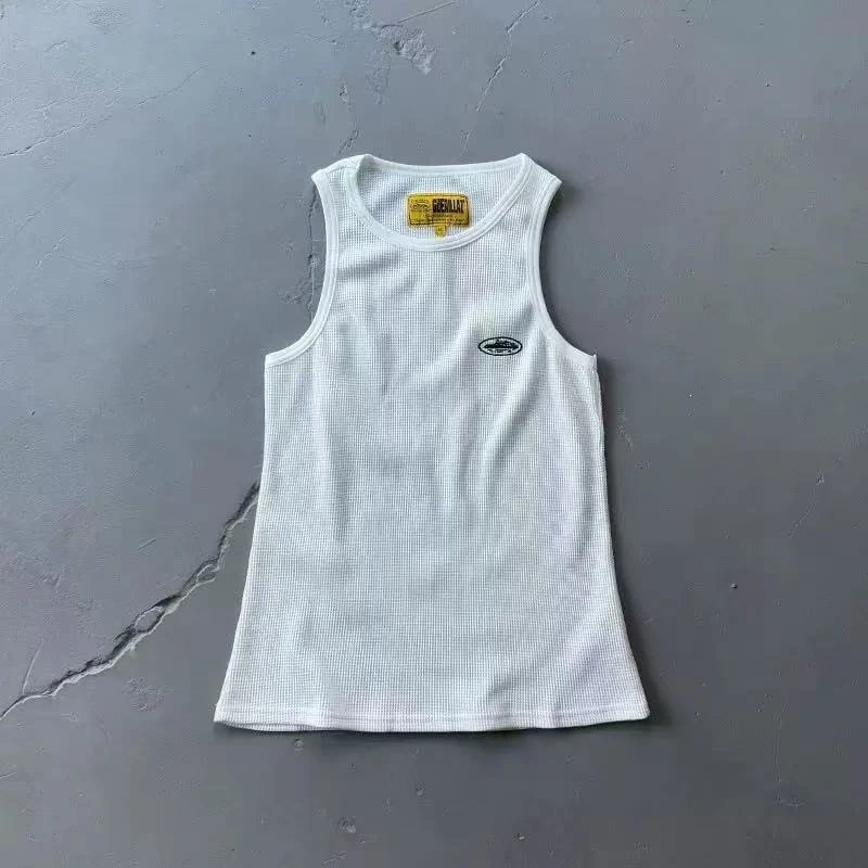 Gymshark Ribbed Tank Top Black Vest-Top - 9
