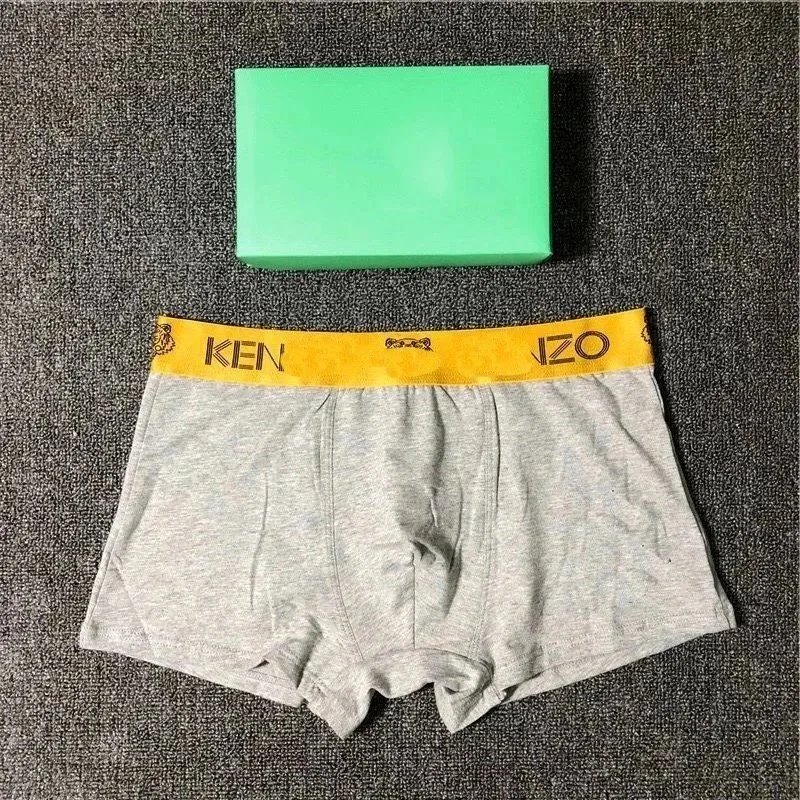 Kenzo Tiger Logo Boxer Brief Navy Yellow Underwear - 5