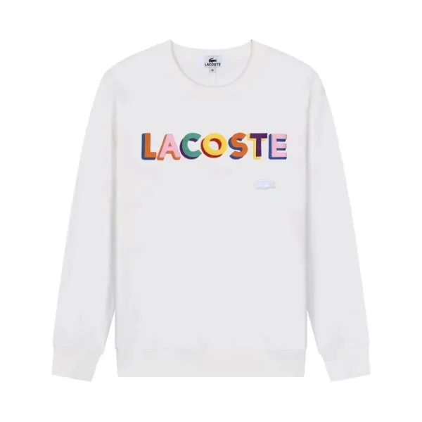 Lacoste Crocodile Oval Logo White Hoodie - 10