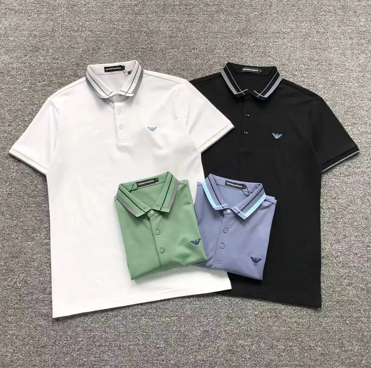 Emporio Armani Classic Logo Gray Polo Shirt Tops.polo - 4