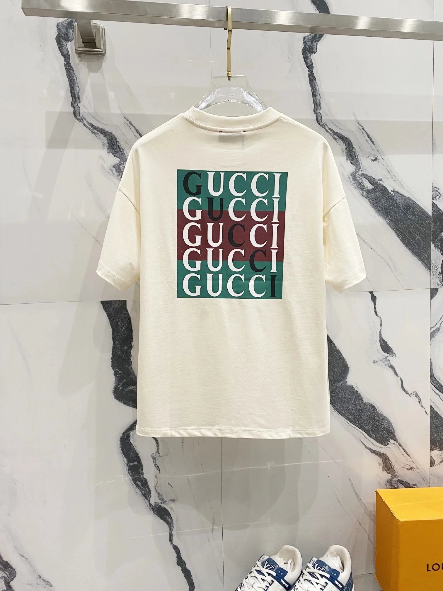 Louis Vuitton Monogram Embroidered Logo T-Shirt Black - 8
