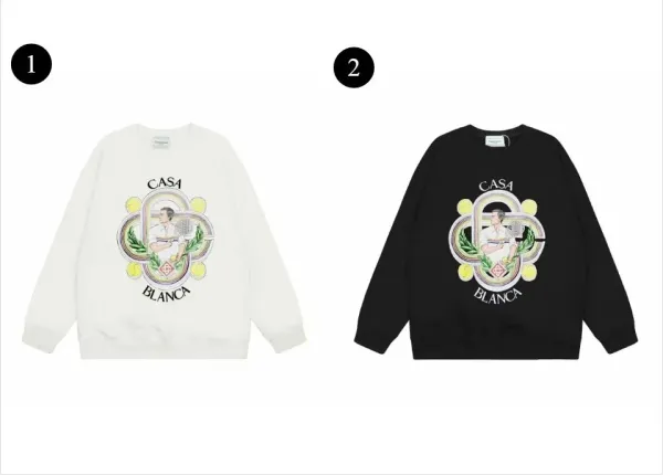 Casa Blanca Graphic Hoodie White and Black - 1