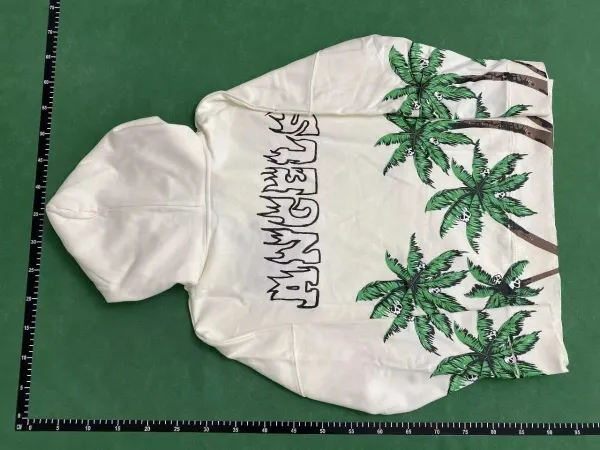 Palm Angels Bear Embroidered Hoodie White - 10