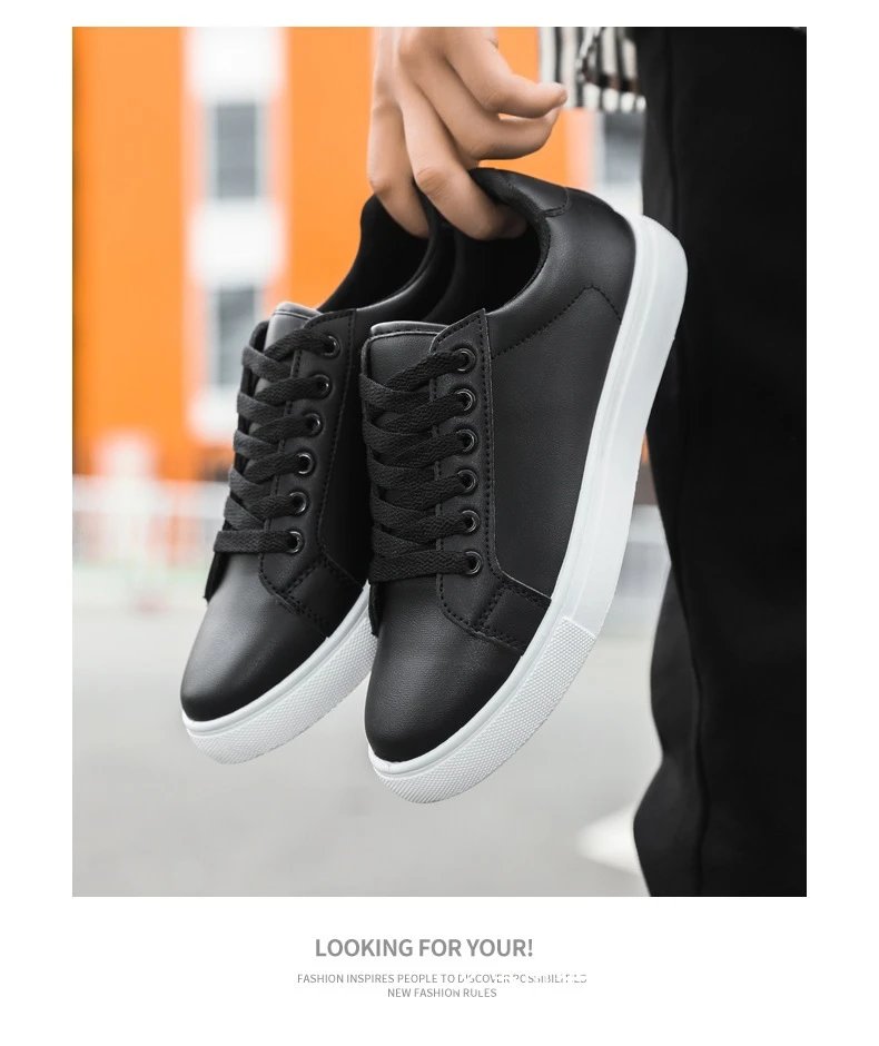 Design Classic Low-Top Black Leather Sneakers - 20