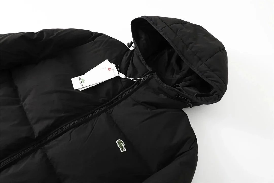 Lacoste x Chrome Hearts Black Quilted Down Jacket - 11