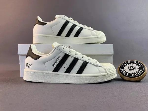 Adidas Originals Superstar Black White Sneakers - 6