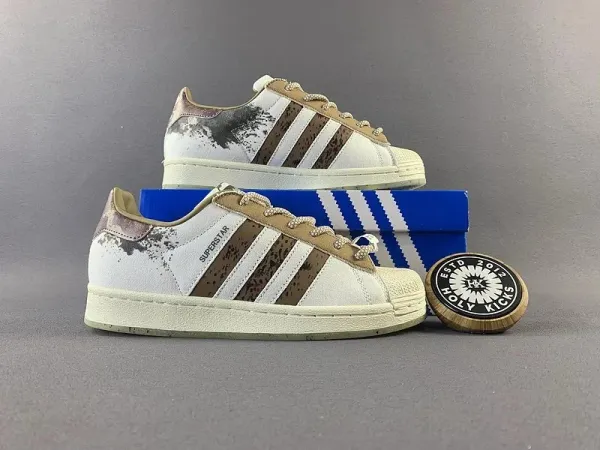 Adidas Originals Superstar Black White Sneakers - 7